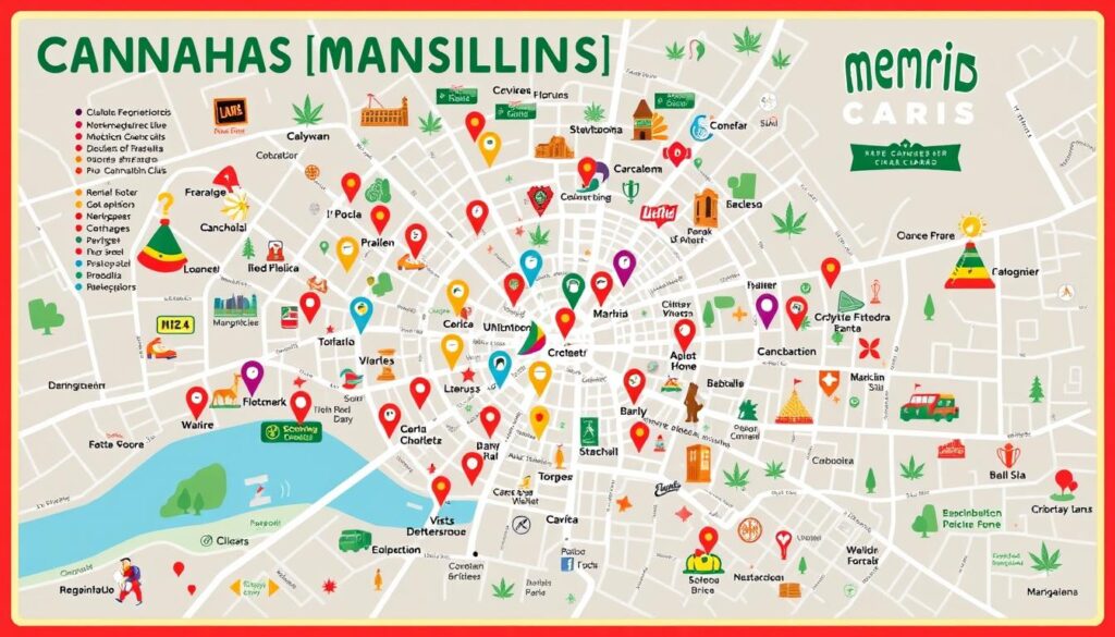 mapa Cannabis Clubs en Madrid