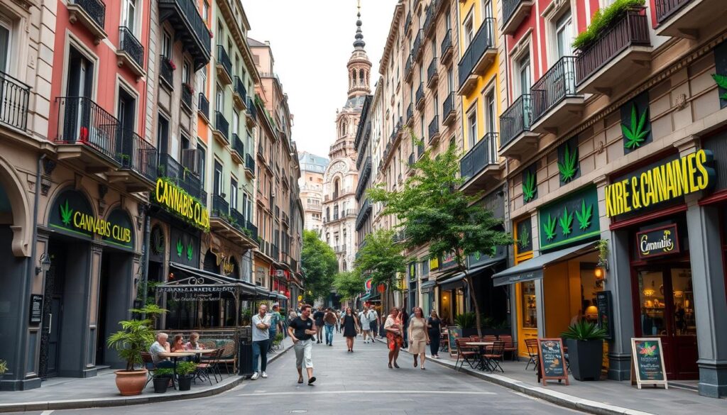 ubicaciones de clubes de cannabis en Madrid